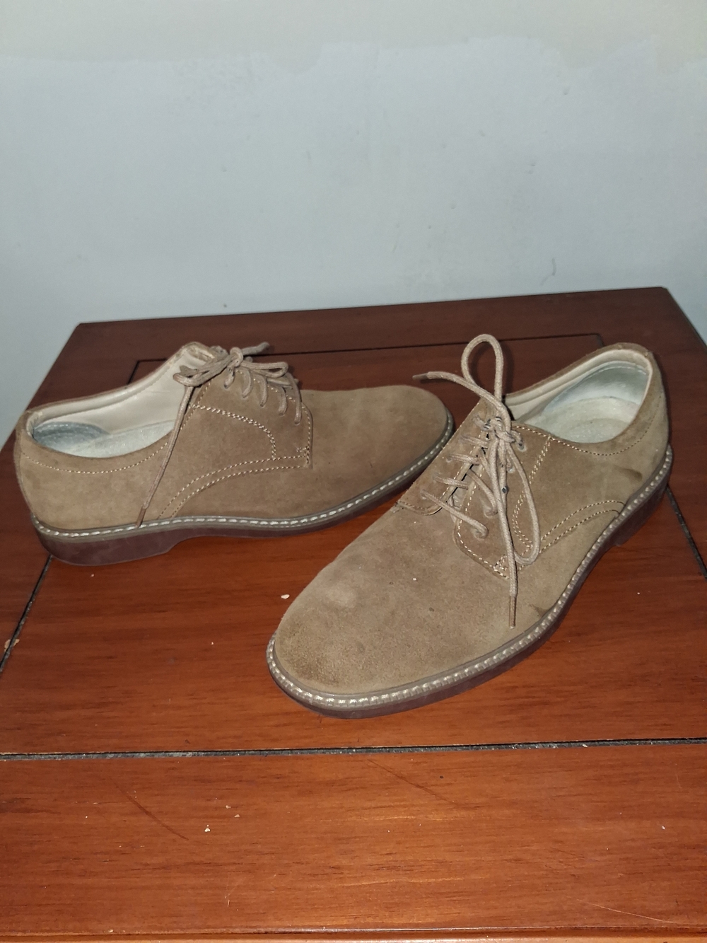 Men's Casual Suede Lace-Up Shoes in Tan